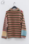 YANYAN KNITS striped lapel pullover YYK-YYW23-1531-TW striped
